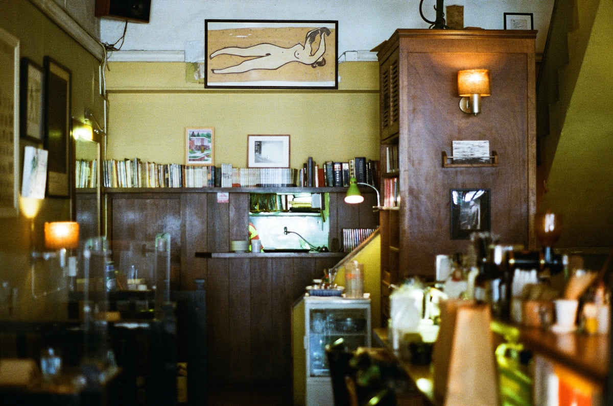 brown wooden wall mounted shelf