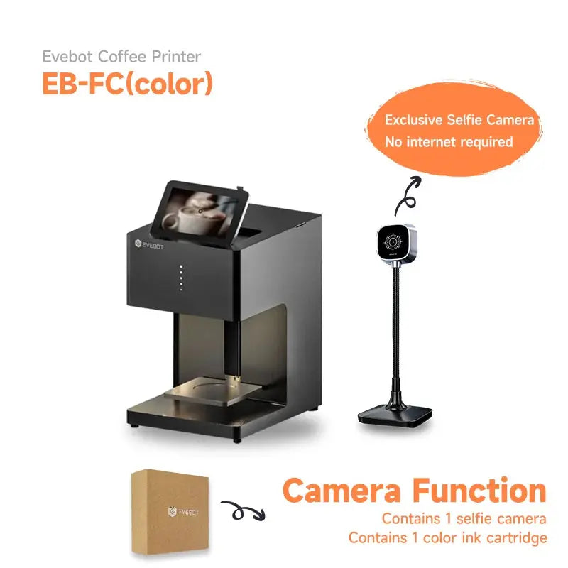 FC1 - EVEBOT Full Color Coffee Printer(with Selfie Camera)